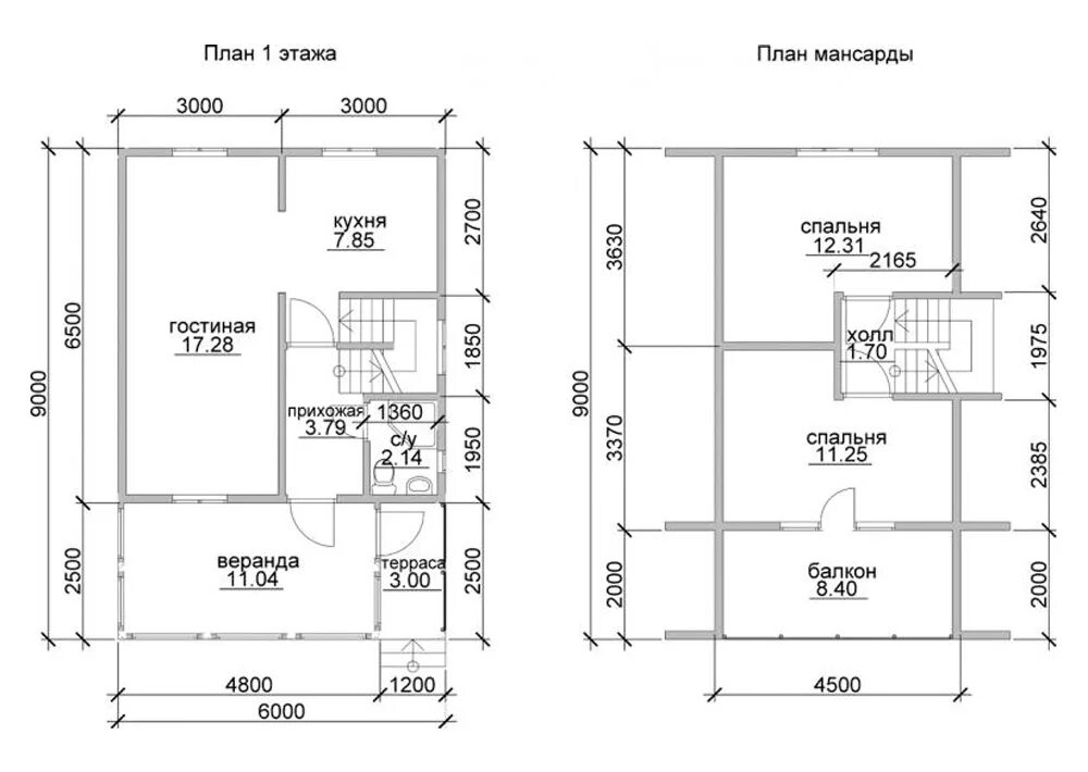 Двухэтажный каркасный дом 6x9 в Ростове-на-Дону "Юг Дом"
