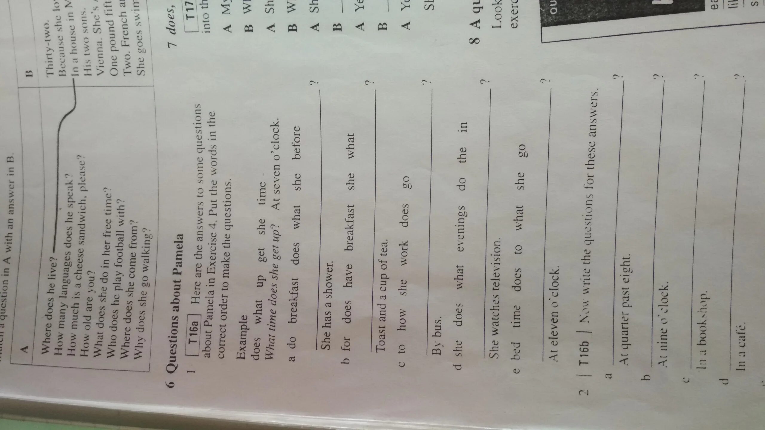 Here are some questions. Match the questions to the answers. Put the Words in the correct order to make questions then Match the questions to the answers 4 класс. Match the short answer prompts below to the questions in exercise 6 then write the answers ответы. Match the questions with the answers.