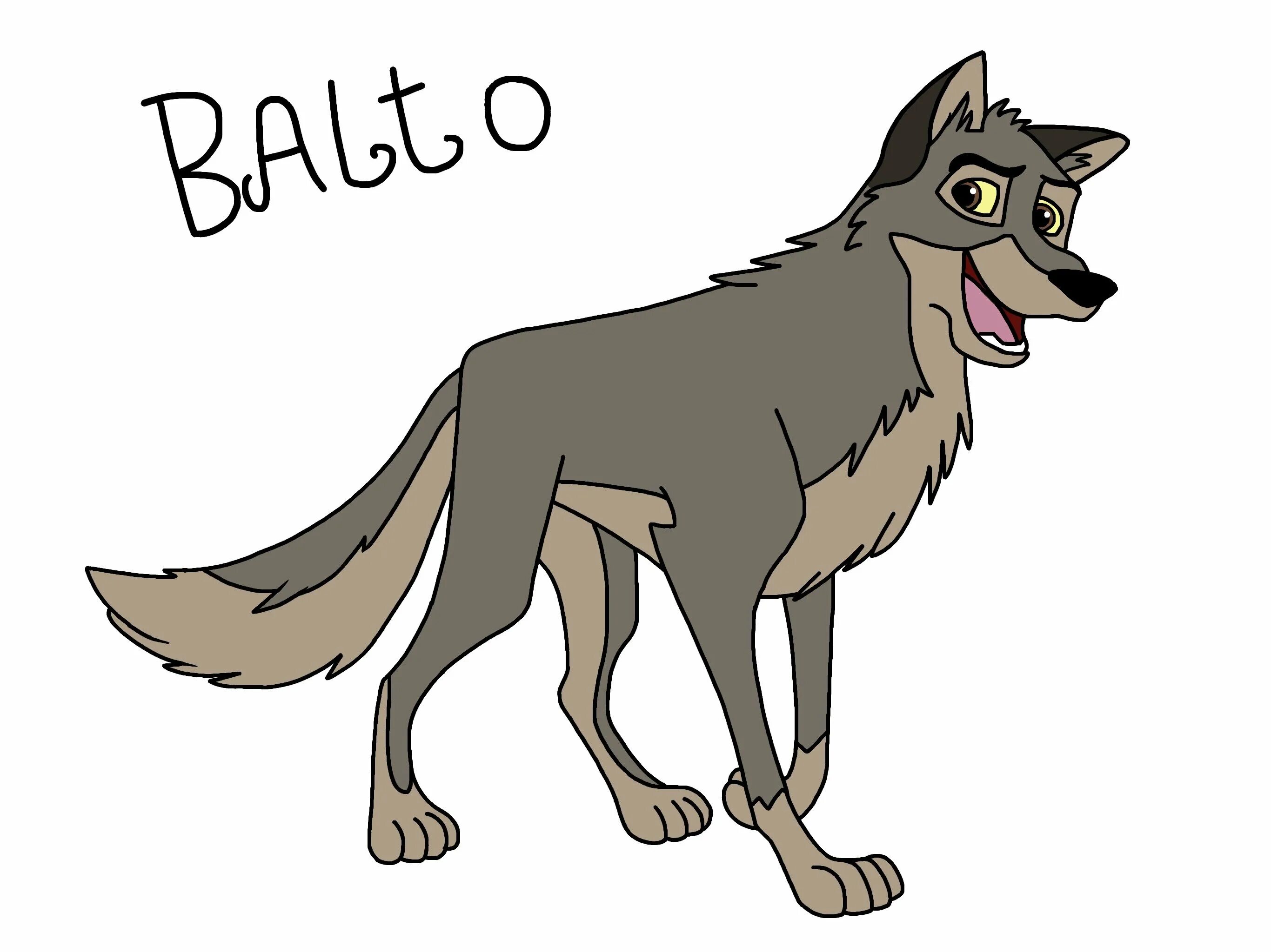 Нарисовать волка мультика