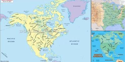 реки северной америки на карте