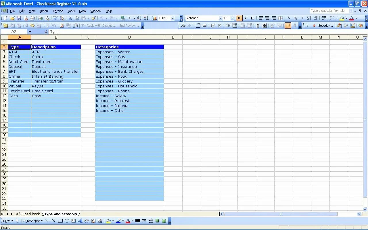 Регистр в excel. Excel bank. регистр в эксель.