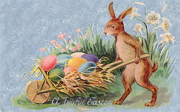 С пасхой на немецком языке картинки красивые. Остара и кролик. Католическая Пасха. Пасха открытки старинные. Пасхальный заяц.