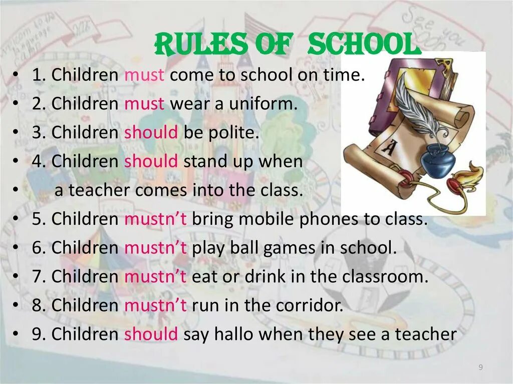 Good should make the. Правила поведения в школе на английском языке. Правила школы на английском. Школьные правила на английском. Правила в школе на английском языке.