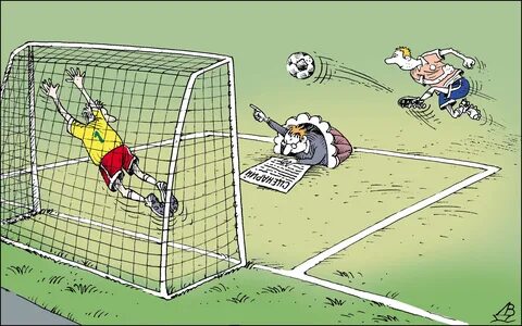 Иллюстрация Суфлёр в футболе в стиле карикатура Illustrators.ru