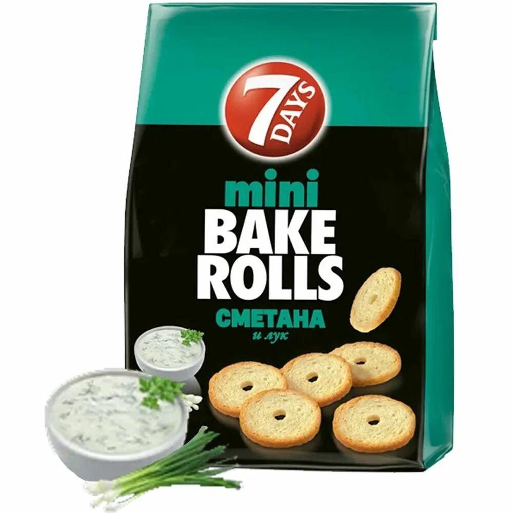 Mini Bake Rolls. Сухарики 7 Days. Приправа сметана и лук. Мини сухарики 7 Days 80г пармезан.