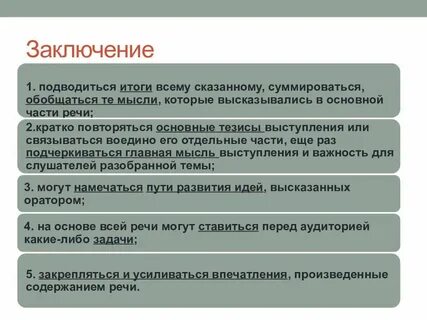 Вывод выступления