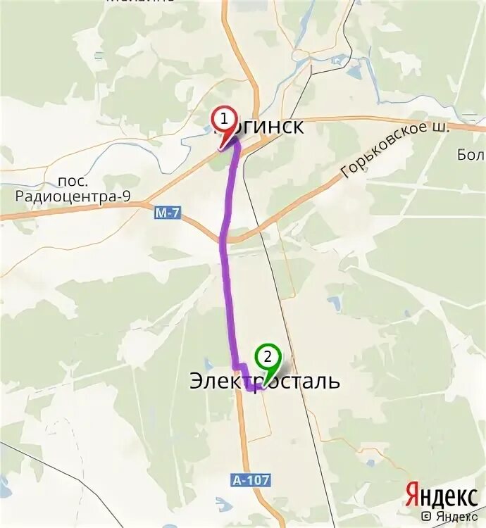 Карта автобусов электросталь