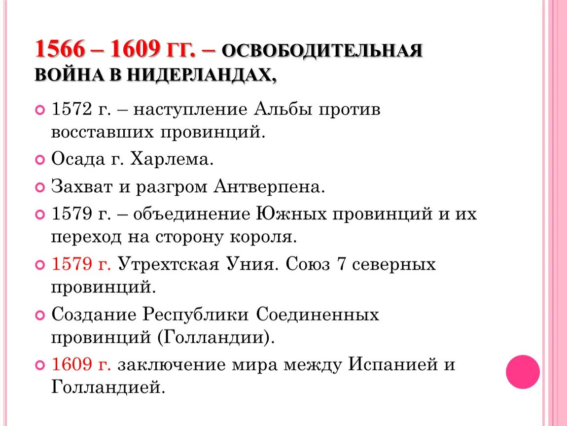 Борьба нидерланды против испании. Освоболиеьлтная войны в нкдерландах. Таблицу "ход освободительной войны в Нидерландах.