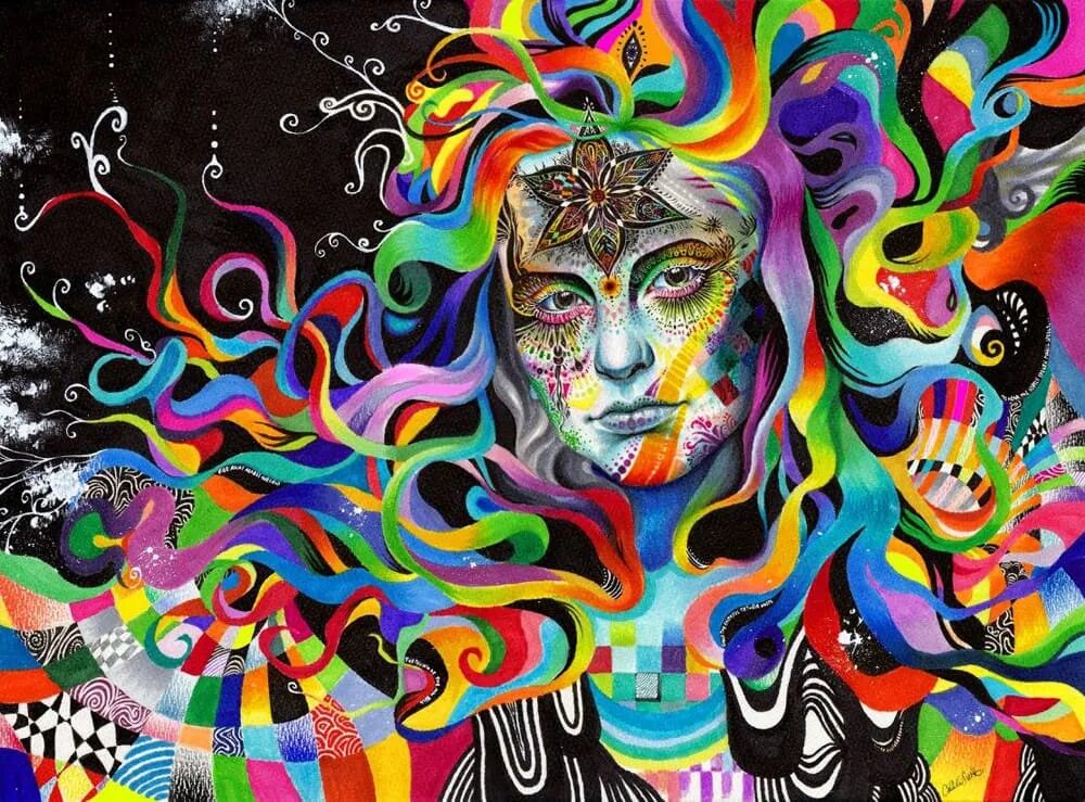 психоделика в живописи. психоделика картины. психоделические рисунки. психоделические вещи. галлюциногены лсд.