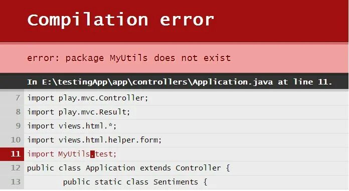 Ошибка Compilation Error. Java/1.8.0_202. Play Framework java. Java app Error.