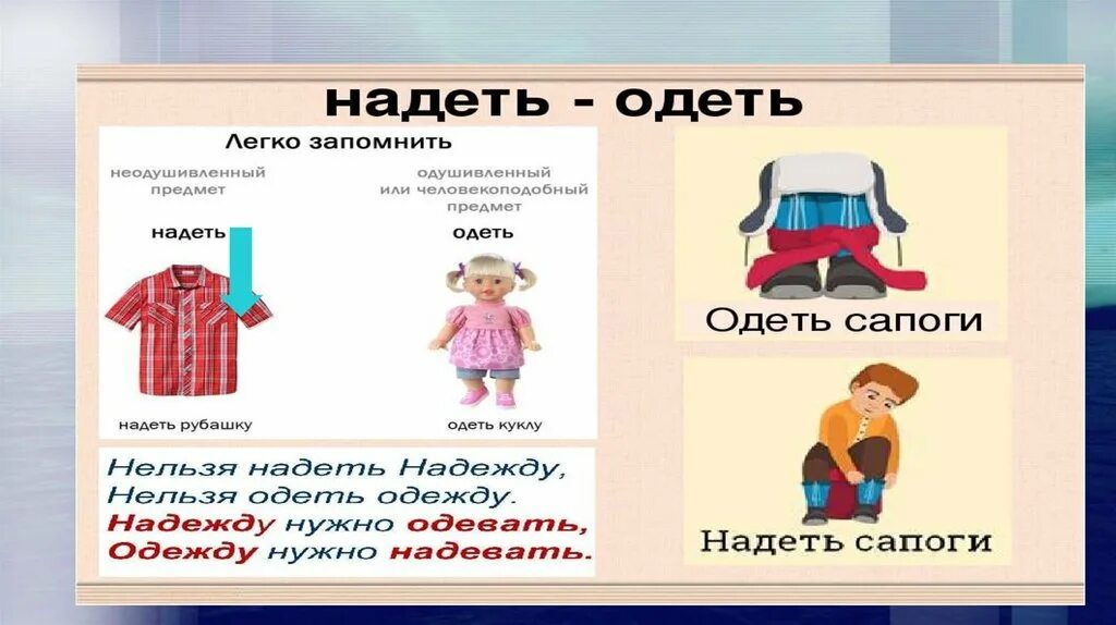 Надеть или одеть носки как правильно. Надеть или одеть. Надень или Одень. Одевать или надевать одежду. Одевать или надевать как правильно говорить.