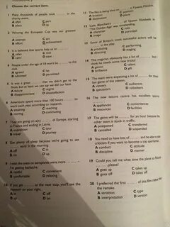 Vocabulary 1 choose the correct word