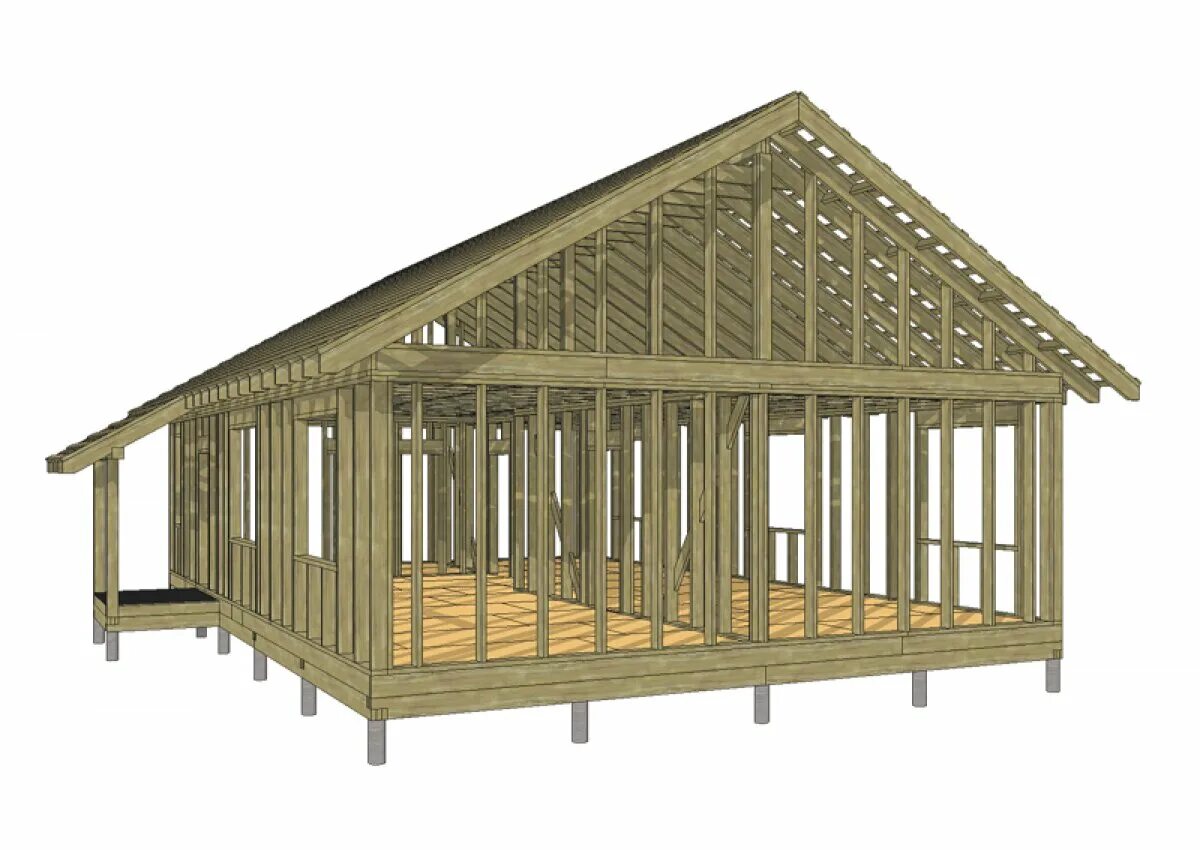 проект обрешетки пола в sketchup каркасный дом своими руками do-it-yourself fram