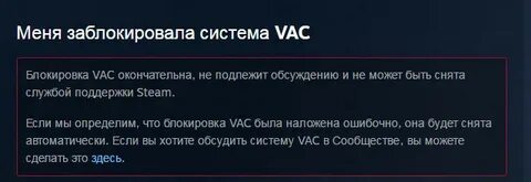 Что делать если система vac
