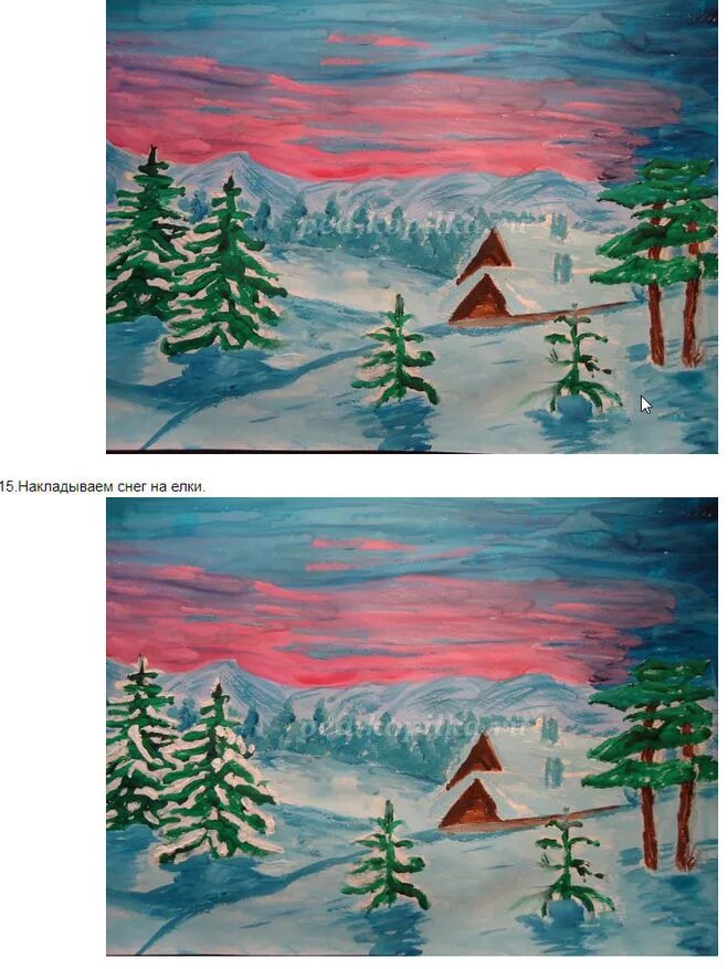 Зимние рисунки для второго класса. Зимние рисунки для второго класса. Рисование 2 класс зима. Зимний пейзаж детский. Рисунок на тему зима 2 класс.