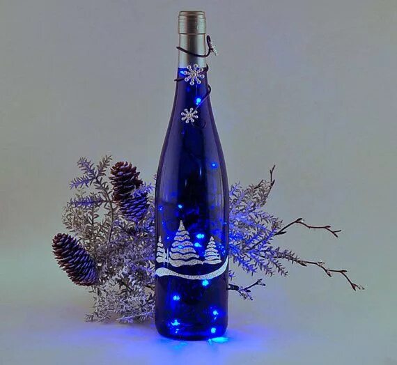 Some empty perfume bottles I transformed into fabulous decor for my vanity table