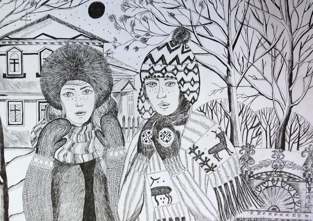 Рисунки учащихся. Тайшетская ДХШ. Тайшетская детская художественная школа. Графика ДХШ. Книжная Графика ДХШ.