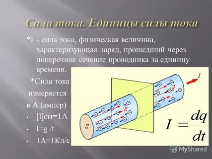 Сила электрического тока это физическая величина