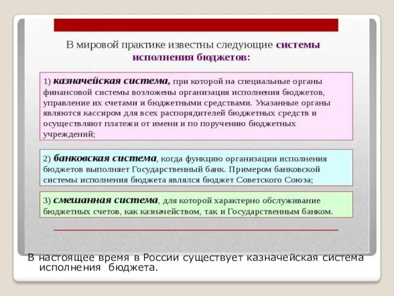 Банковская система исполнения бюджета. Сущность казначейской системы исполнения бюджета. Типы систем исполнения бюджетов. Исполнение бюджетов Казначейская система исполнения бюджета. Бюджетная система рф исполнение бюджетов