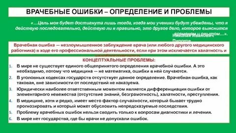 Причины медицинских ошибок