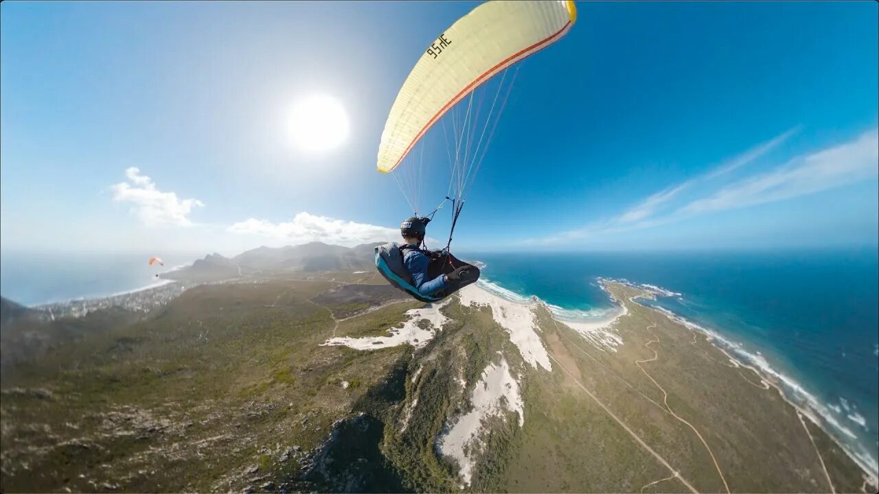 When paragliding you have to look strong