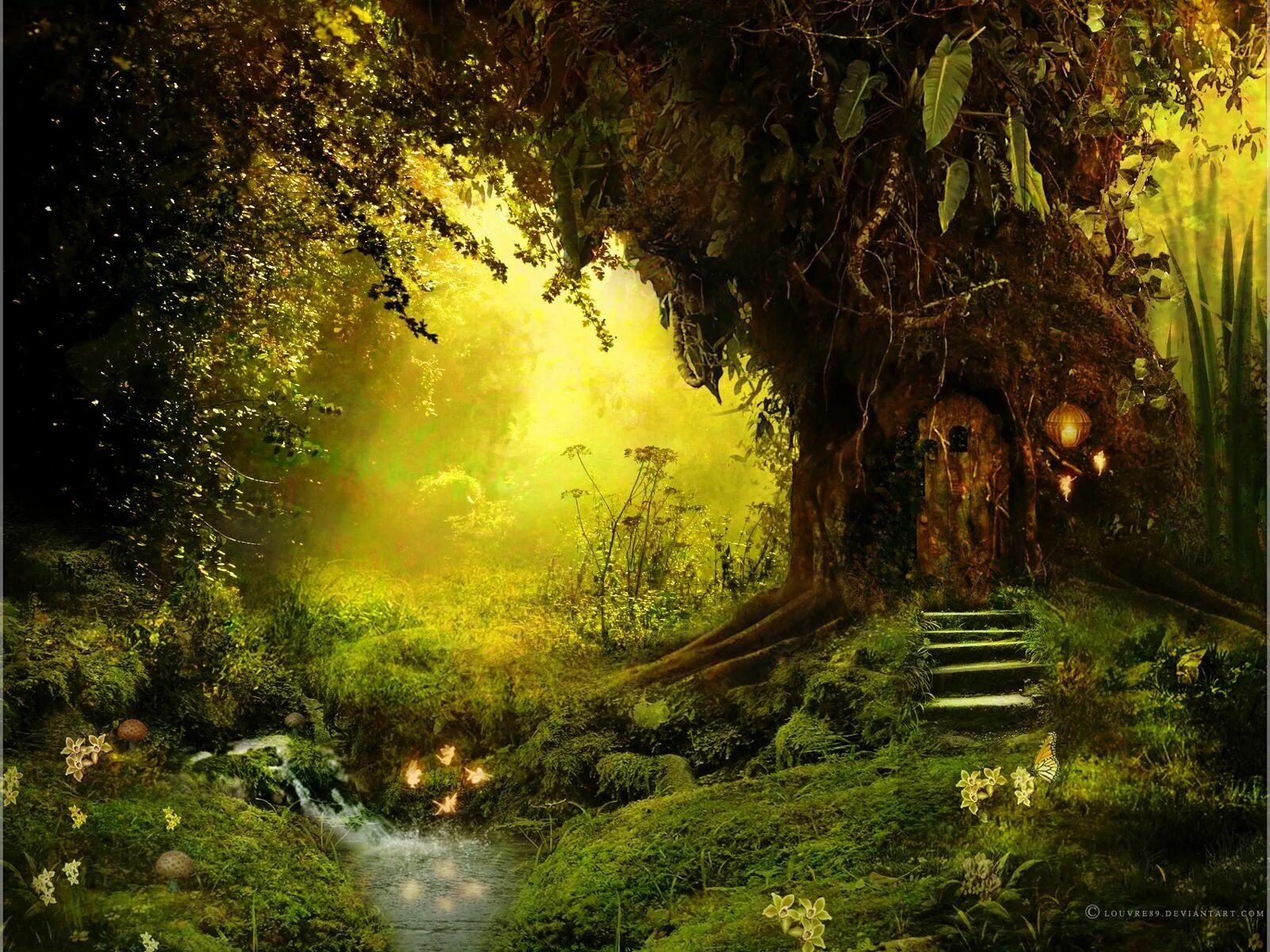 Заколдованный музыка. Сказочный лес. Волшебный лес. Сказочная природа. Фэнтези природа.