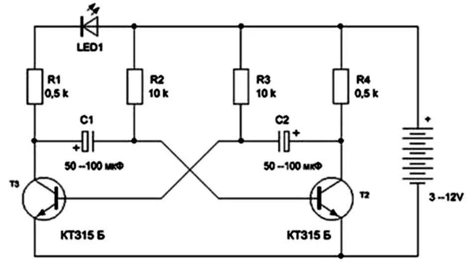 Мигание светодиода. Светодиодная мигалка схема на 12 вольт. Схема мигающего светодиода на 12. Схема мультивибратора мигающего светодиода. Схема мигающего светодиода на 12 вольт.