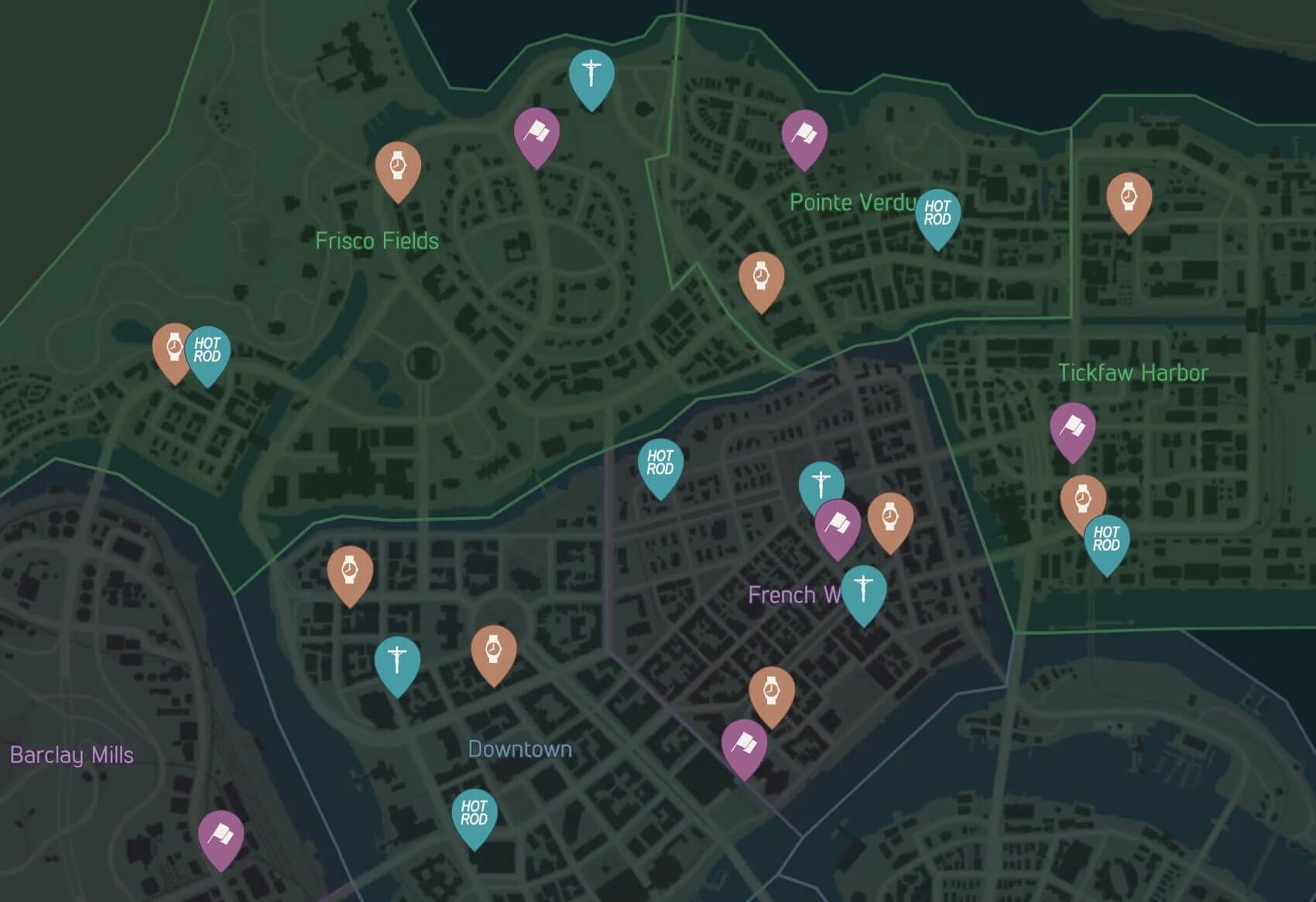 Мафия 3 распределение районов. Мафия 3 карта коммутаторов. Коммутаторы мафия 3. Mafia 3 карта районов. Mafia 3 карта коммутаторов.