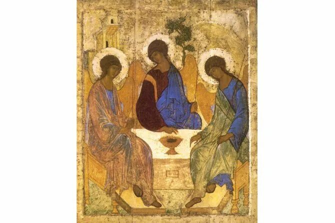 Андрей рублев икона святая троица. Андрей рублев святая троица в третьяковской галерее. В каком храме троица рублева. Андрей рублев троица икона. Троица ветхозаветная андрей рублев.