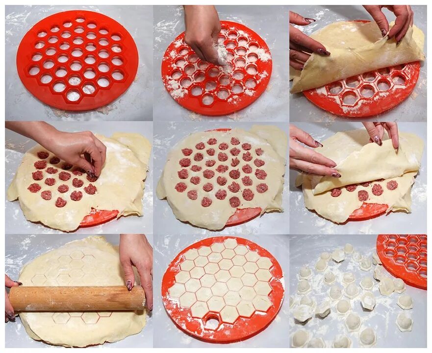 Как делать пельмени в домашних условиях пошагово. Форма для лепки пельменей. Пельмени на пельменнице. Пельменница с пельменями. Как делать пельмени с помощью.