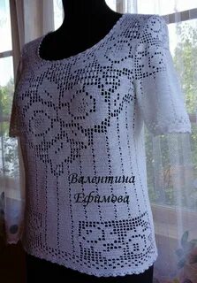Кофточки филейного вязания крючком