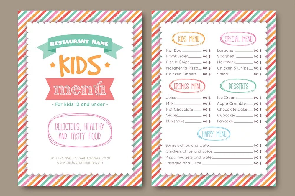 Children menu. Детское меню. Детское меню в кафе. Детское меню дизайн. Детское меню реклама.