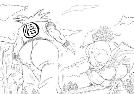son goku, broly culo, broly ass, quick draw, /a/, dragon ball, dbz, dbs, br...