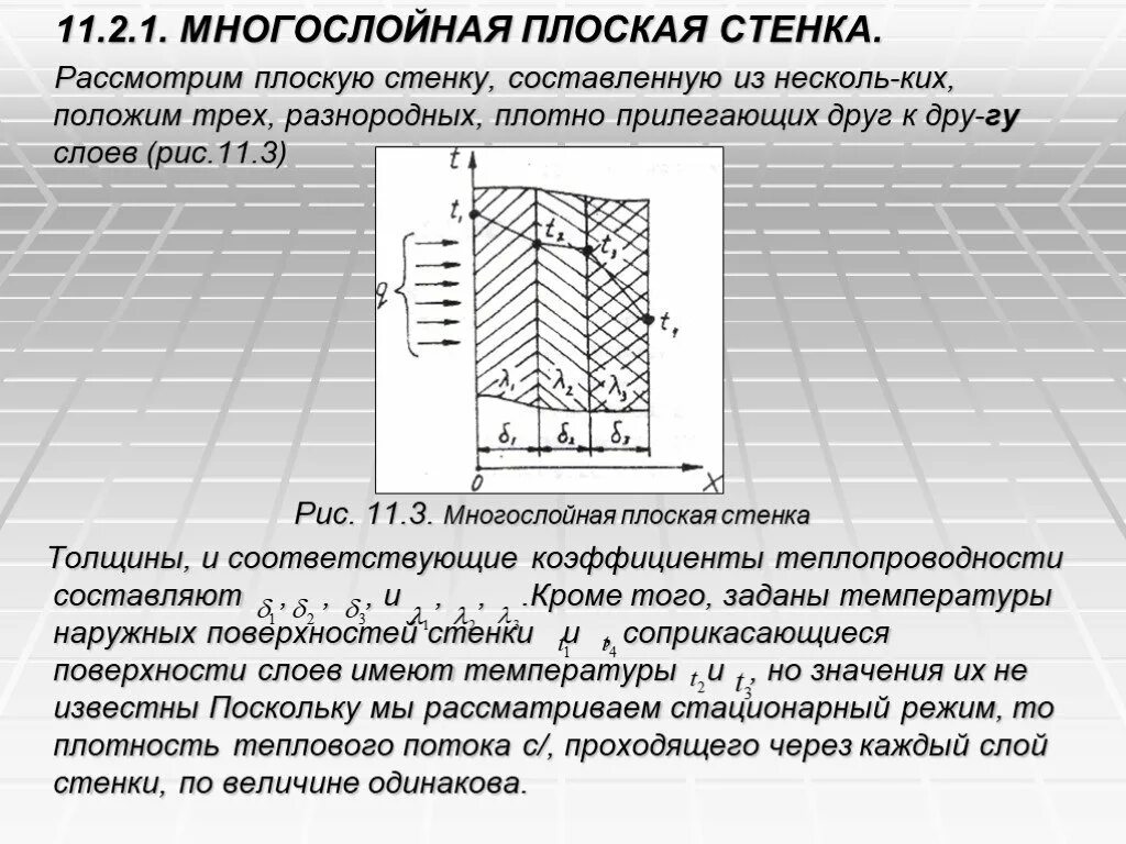 Стационарный слой. Теплопроводность многослойной плоской стенки. Теплопроводность многослойной плоской стенки 3 рода. Многослойная плоская стенка. Теплопередача через многослойную плоскую стенку.