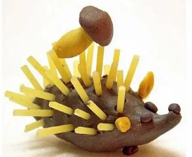 Ежик из пластилина младшая группа