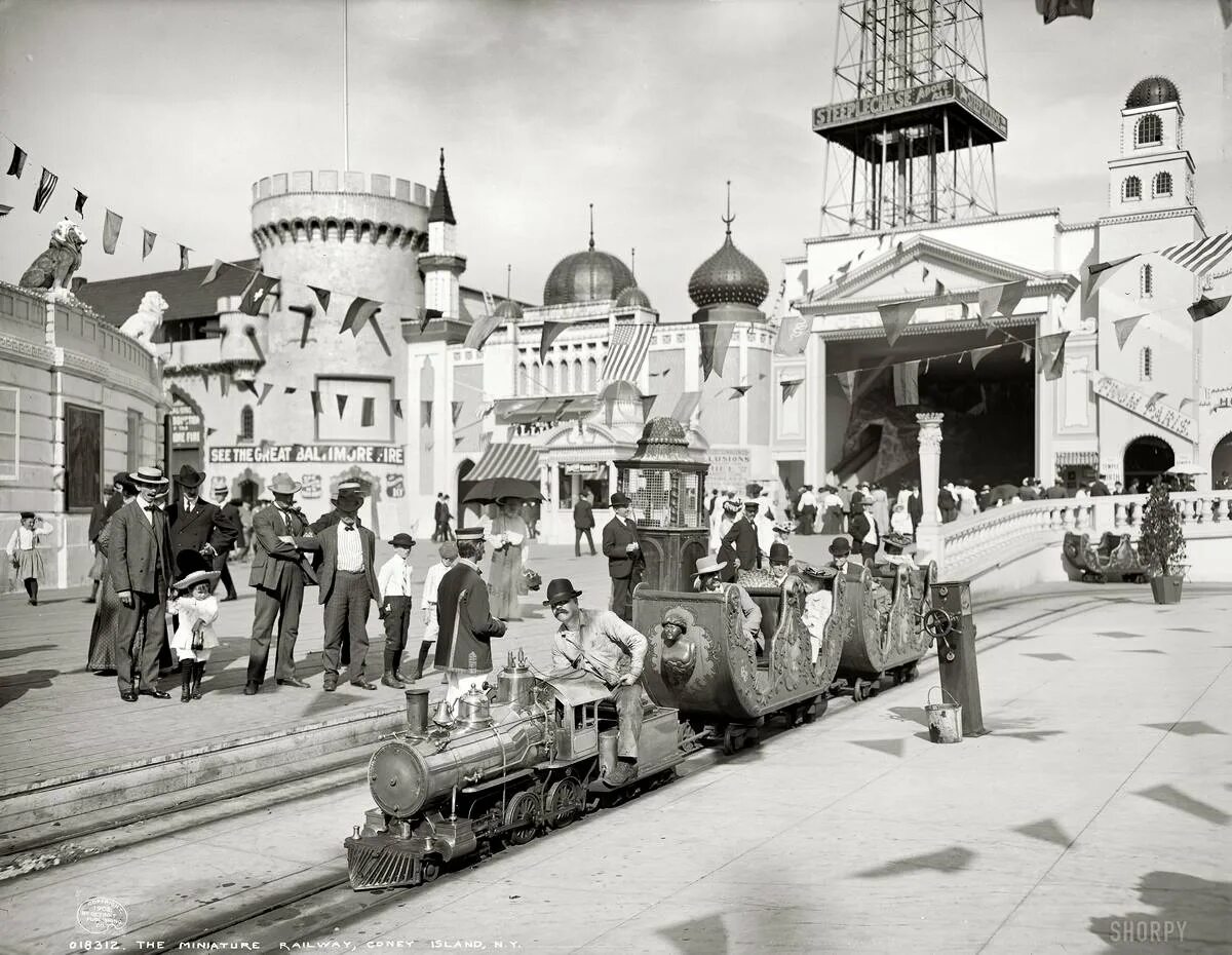 Железные дороги начала 20 века. Нью Йорк 1890. Кони-Айленд 1900 год. Кони-Айленд в начале 20 века. Кони Айленд 1905.