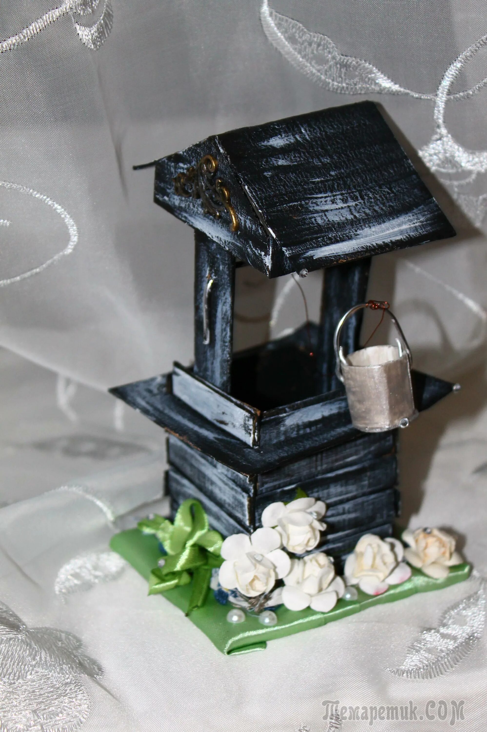 Колодец поделка. Как сделать колодец из картона. Колодец поделка для детского сада. Колодец для утренника. Макет колодца.