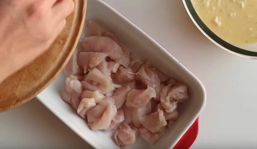 Залить куриное филе. Залить куриное филе