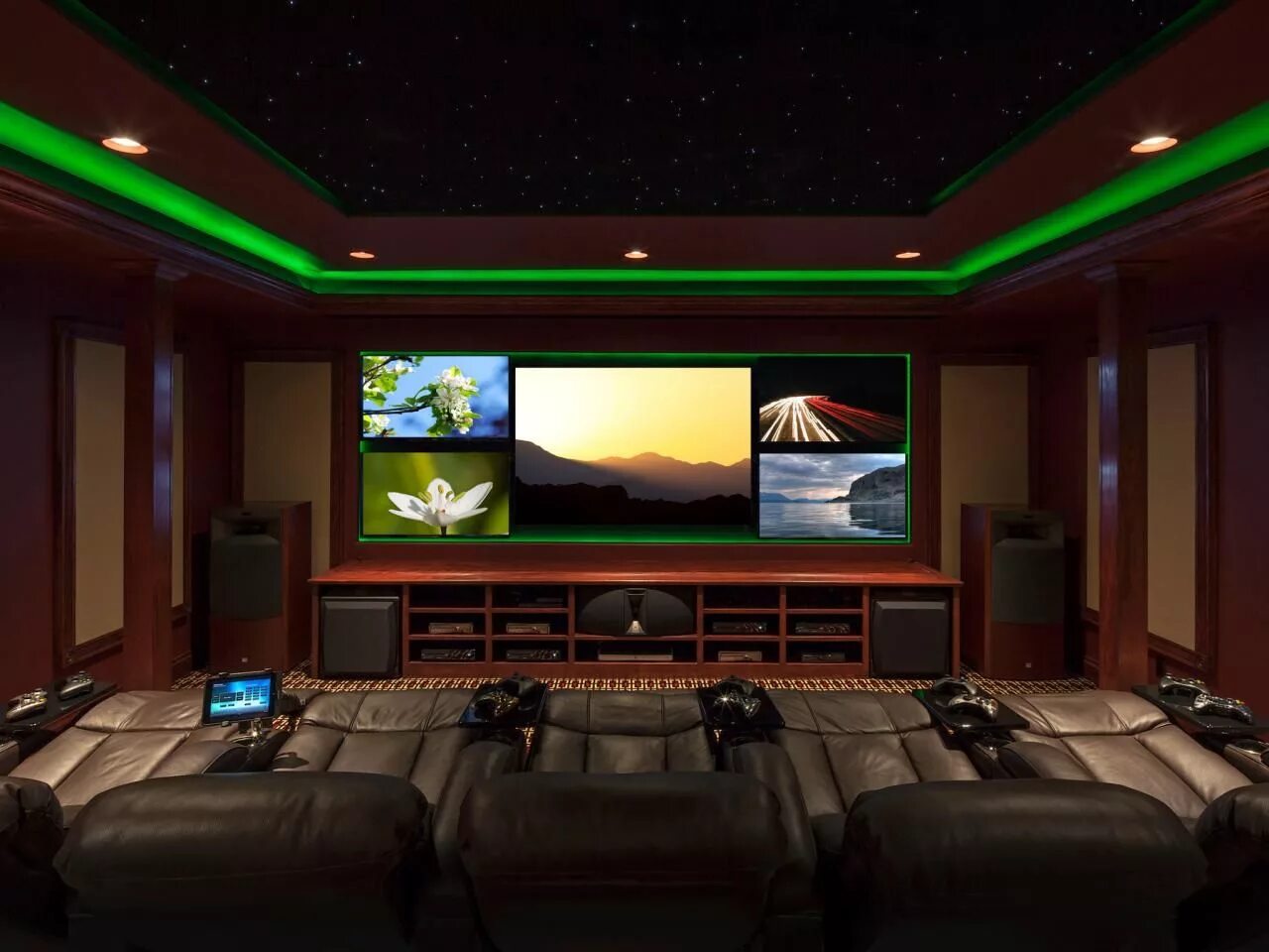 Home theater 2. Комната для видеоигр. Игровая комната геймера. Игровая комната геймерская. Подсветка для домашнего кинотеатра.