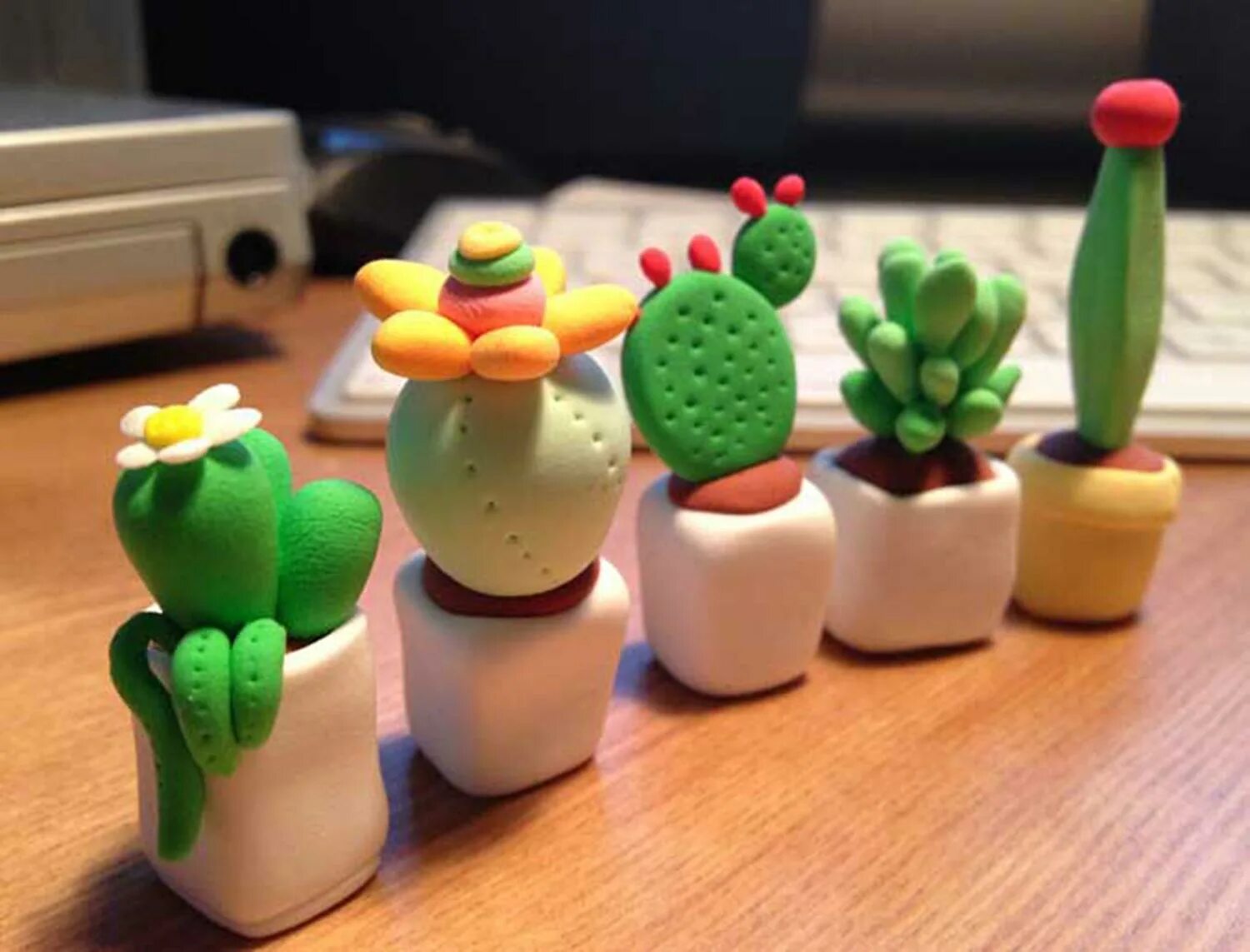 лепка кактус