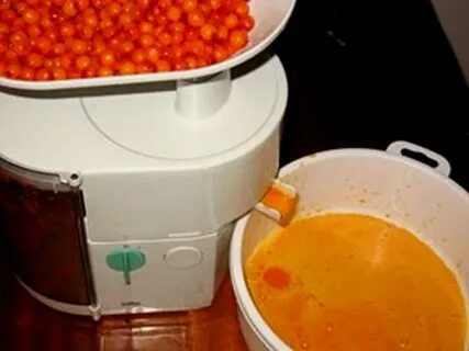 Замороженный сок облепихи