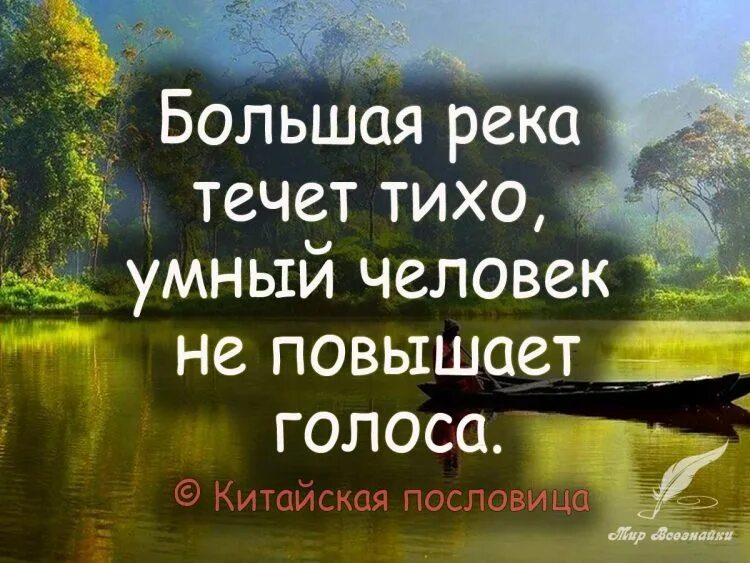 Цитаты река. Большая река течет тихо умный человек не повышает голоса. про река умные цитаты. мудрые пословицы. умные пословицы.