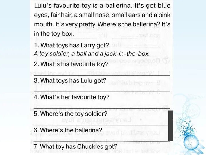 Where s lulu she. What's his favourite Toy ответ. Презентация по английскому языку к УМК Spotlight 2 класс (модуль 1). Larry and Lulu Toys. Has Larry got a Toy Soldier перевод.