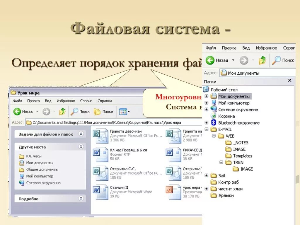 Как организованы папки. Папка с файлами. Вложенность папок. Иерархическая система хранения файлов. Папка каталог.