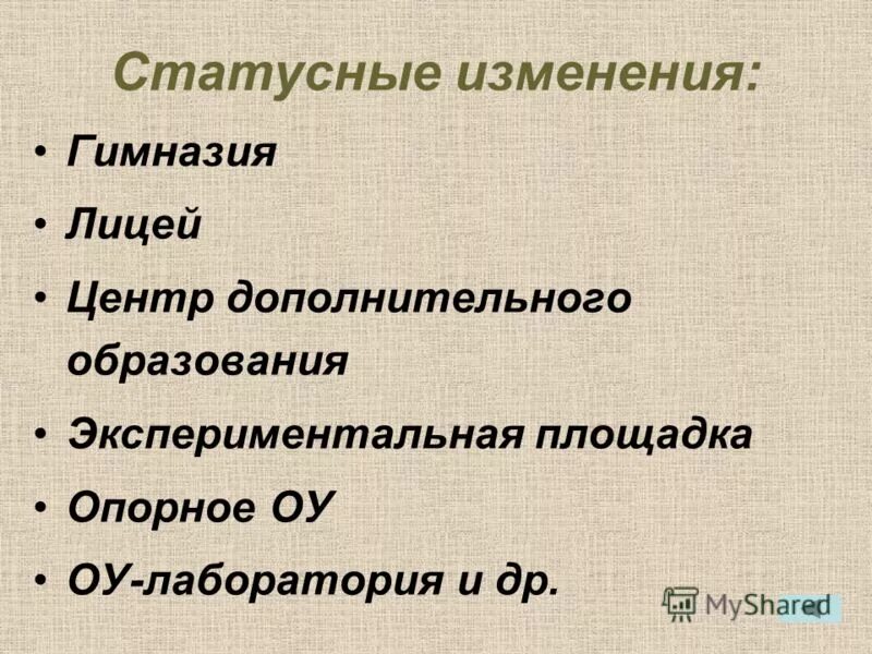 Изменения в гимназиях. Изменения в гимназиях