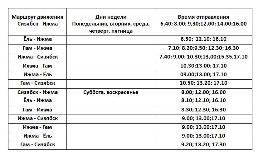 Расписание автобуса богородск автозавод нижний. Расписание автобуса Ижма Сизябск. Расписание автобусов Ижма Заречье. Расписание автобуса Архангельск Ижма. Расписание автобусов Ижма Щельяюр.