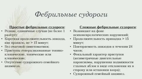 Фебрильные судороги у детей