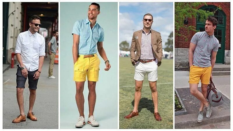 Желтые мужские шорты. Шорты мужские летние. Шорты с туфлями мужские. Туфли под шорты мужские. Обувь к шортам мужчинам.