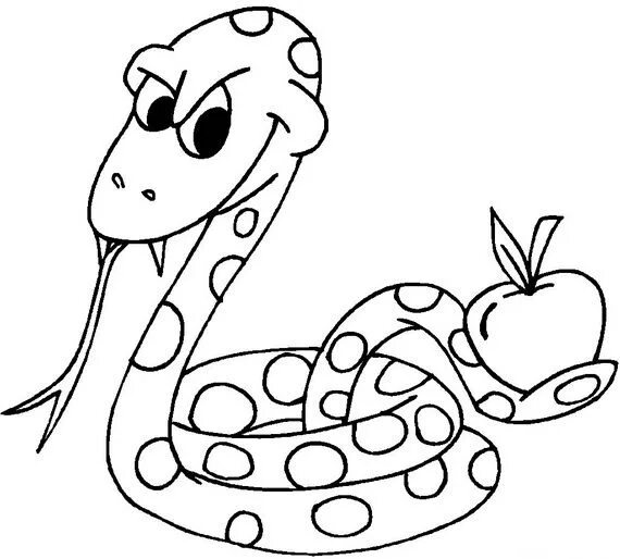 Coloring book christmas snake 1 Royalty Free Vector Image