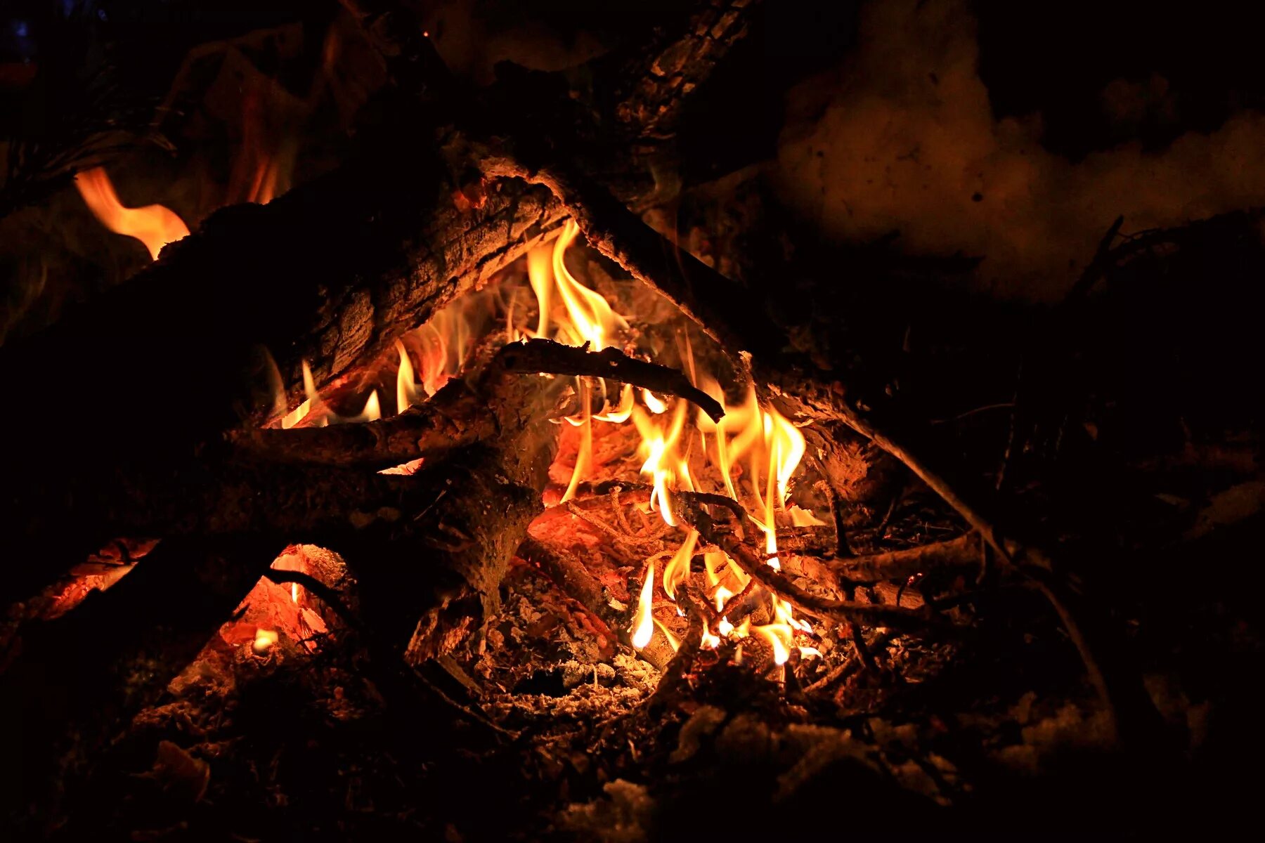 разведи огонь посреди холодного дня